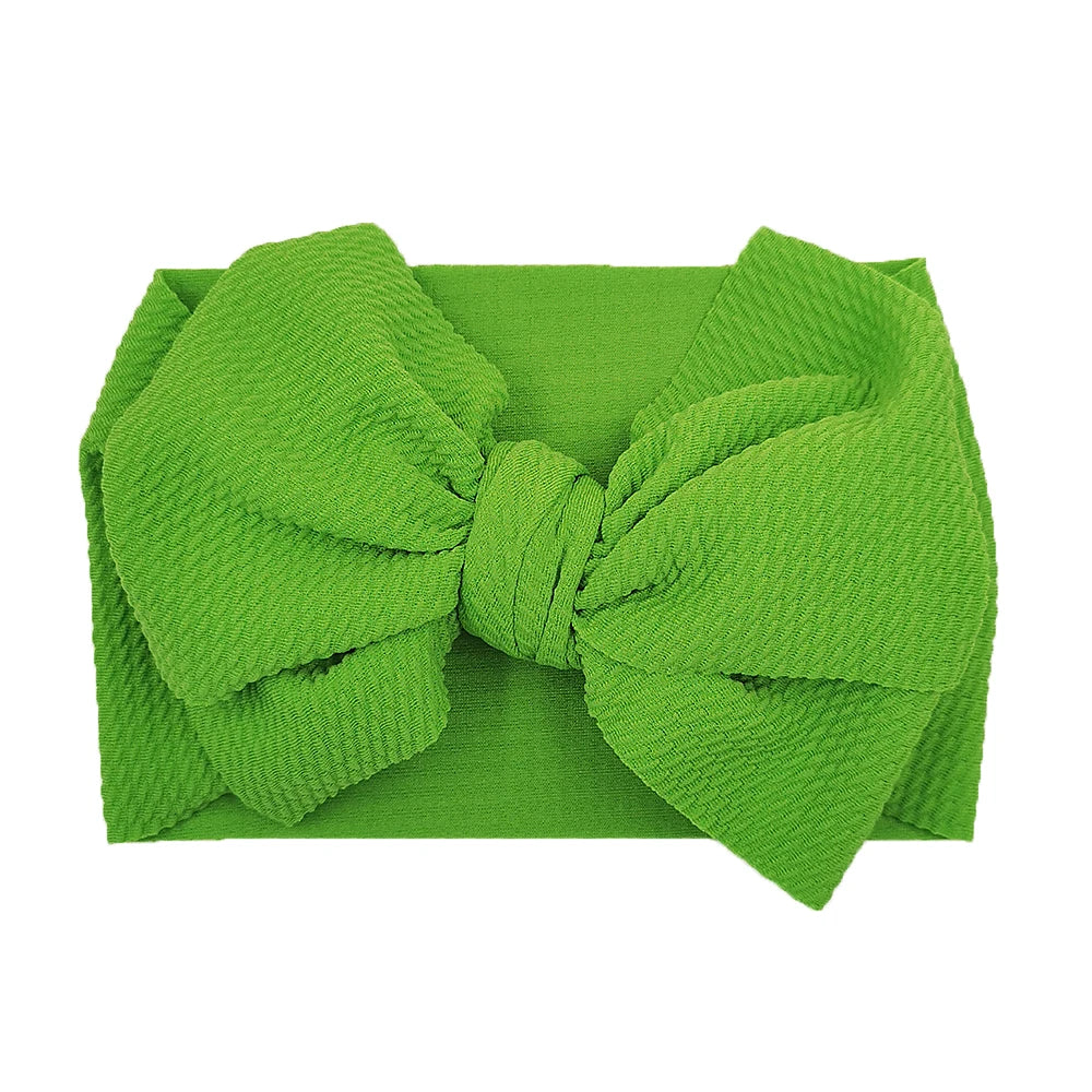 Solid Baby Headband Adjustable Big Bowknot Hair Band Oversize Turban Newborn Headwear For Baby Girls Fashion Hair Accessories