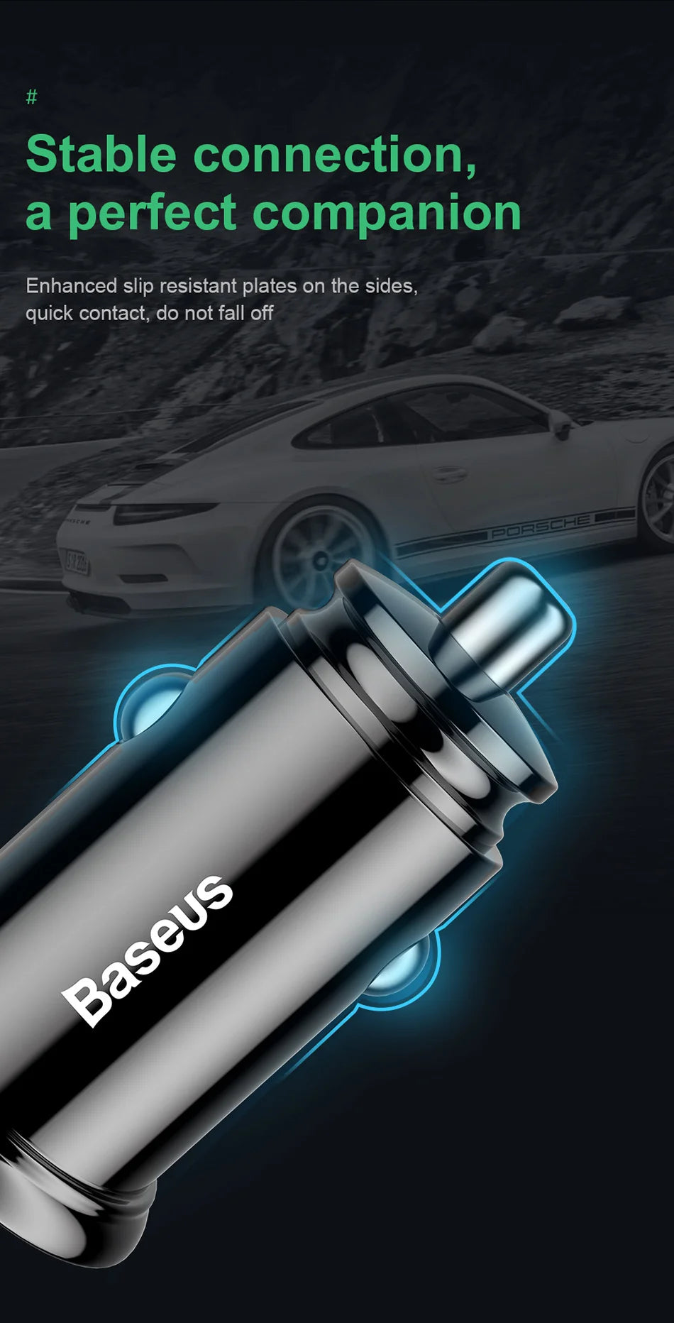 Baseus 30W Car Fast Charger Quick Charge 4.0 3.0 USB Type-C Fast Charging Car Phone Charger For Huawei Xiaomi iPhone 15 14 13 12