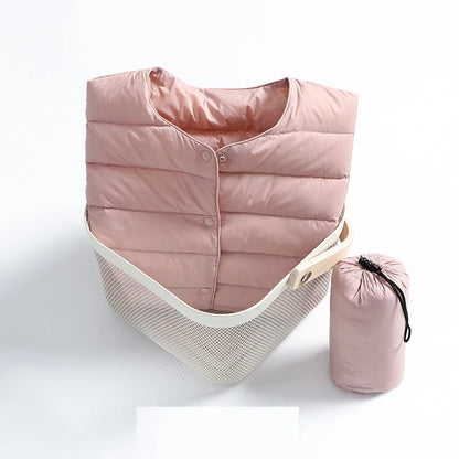 Ultra Thin Down Jacket Women Pink Womens Lightweight Down Jackets Ultra Light White Coat Warm Short Jackets Women