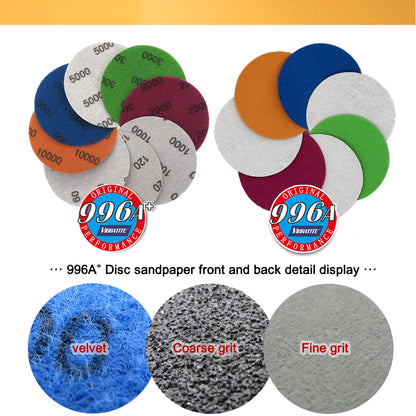 3 Inch Wet Dry Sanding Paper 75MM 320-10000 Grit Hook and Loop Sandpaper 20/50/100 Pcs Electrostatic Planting Silicon Carbide