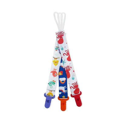 Chain Baby Pacifier Dummy Clip 3 Pcs/Set Personalized Pacifier Clip Nipple Holder for Baby Cartoon Print Child Pacifier Clips