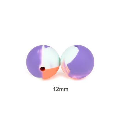 LOFCA 40pcs 12mm Silicone Beads Teething Chew Beads Food Grade Teether Necklace BPA Free Diy Jewelry Baby Teether Toy Pacifier