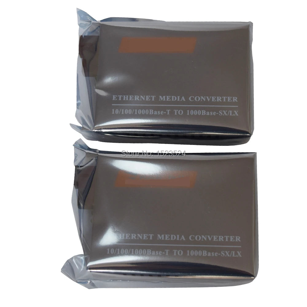 1 Pair HTB-GS-03 A/B Gigabit Fiber Optical Media Converter 1000Mbps Single Mode Single Fiber SC Port 20KM External Power Supply