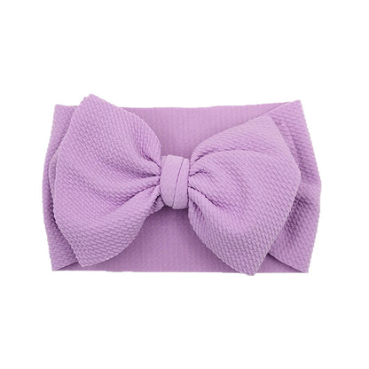 Solid Baby Headband Adjustable Big Bowknot Hair Band Oversize Turban Newborn Headwear For Baby Girls Fashion Hair Accessories