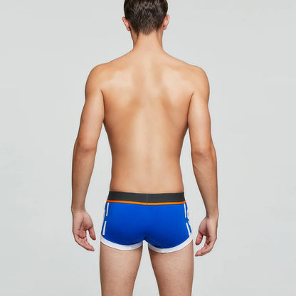 SEOBEAN Men's Low-Rise Boxer Briefs Cotton Underwear Soft Breathable Comfortable Shorts for Daily Casual Wear