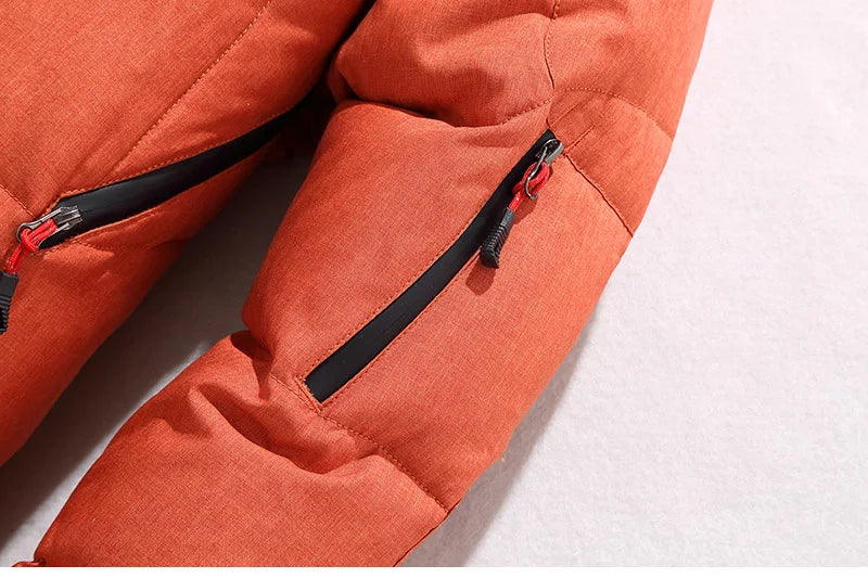 Casual Winter Warm Snow Jackets Men's Clothing White Duck Down Jacket Parkas Man Thicken Coats Male -20 Degree Windbreaker Park