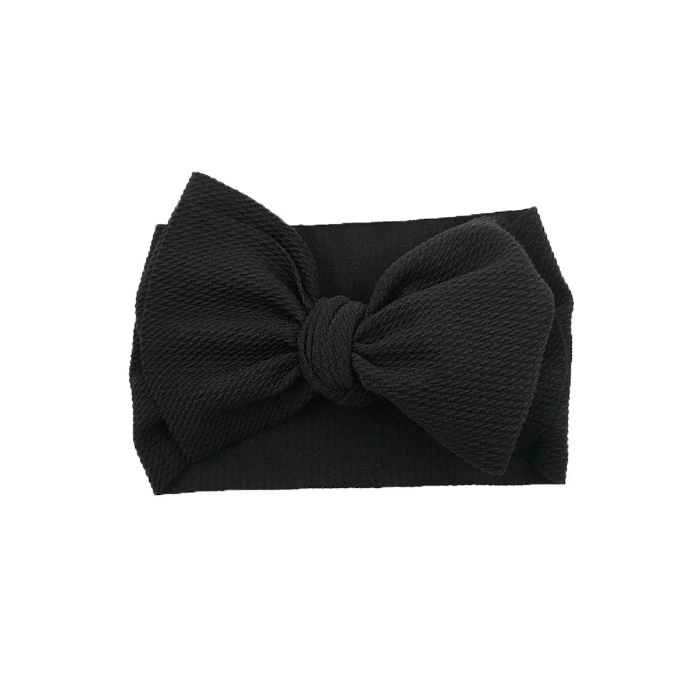 Solid Baby Headband Adjustable Big Bowknot Hair Band Oversize Turban Newborn Headwear For Baby Girls Fashion Hair Accessories