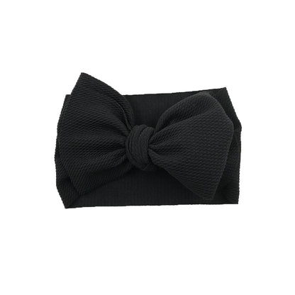 Solid Baby Headband Adjustable Big Bowknot Hair Band Oversize Turban Newborn Headwear For Baby Girls Fashion Hair Accessories