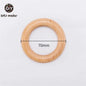 Let‘s Make 50pcs  Wooden Rings DIY Customize Logo 98/70/55/40mm Smooth Surface Natural Maple Wood Rodent Baby Teething Bpa Free