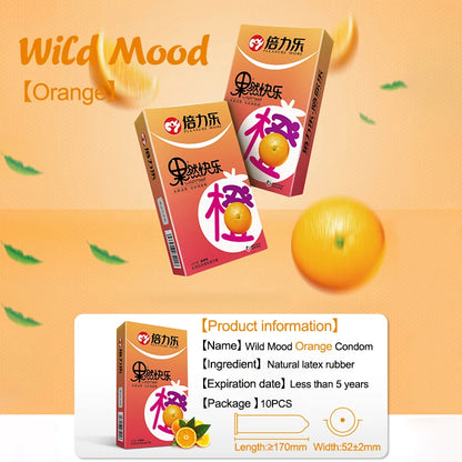 10pcs Fruit Flavor Condoms Sex Toy For Men Strawberry Blueberry Taste Penis Sleeves Ultra Thin Condom Adult reusable Sex Product