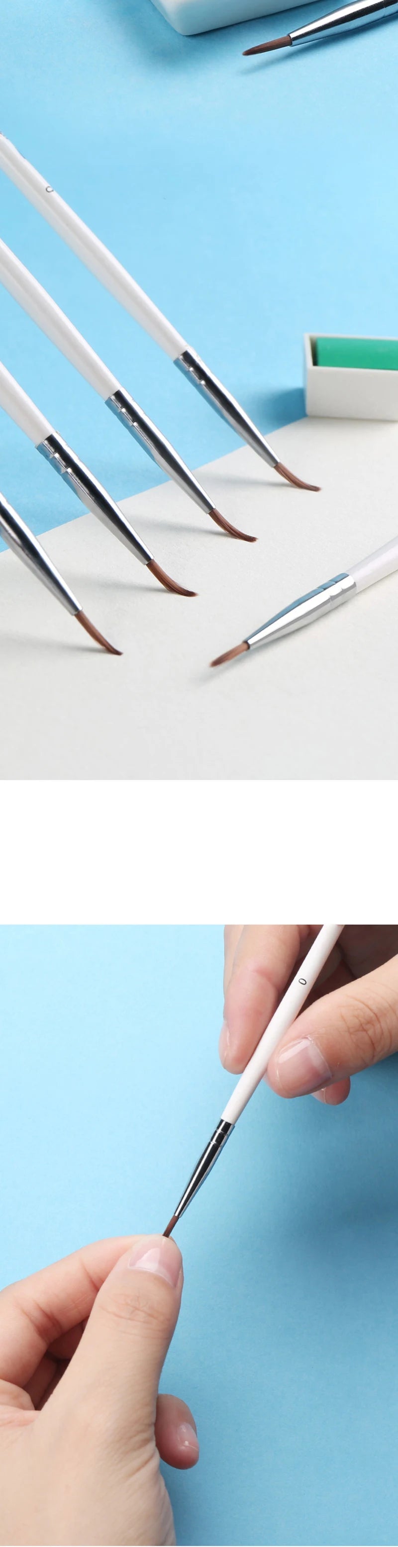 6Pcs/Set Fine Hand-painted Thin Hook Line Pen Drawing Art Pen #0 #00 #000 Paint Brush Art Supplies Nylon Hair Brush Painting Pen