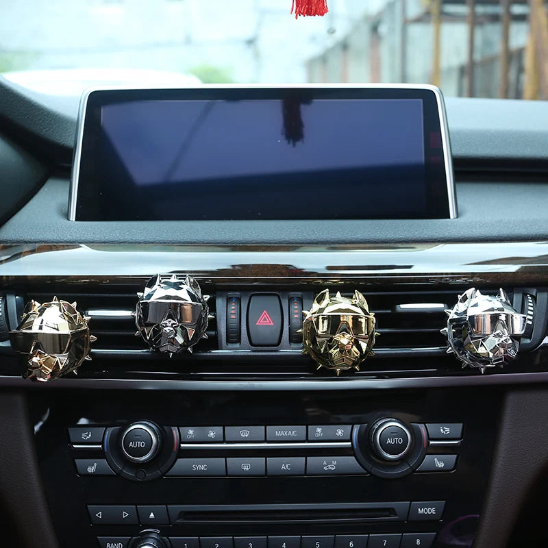 NO PERFUME Bulldog Air Freshener Car Perfume Car Decoration Car Vent Clip Bulldog Fragrance Scent Parfum Car Diffuser Best Gift
