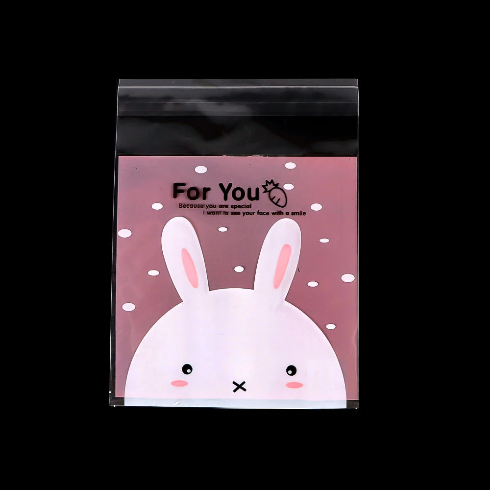 50/100 pcs 10x13cm Opp Self-Stick Transparent Packing Bear Owl Cookie Candy Wedding Birthday Christmas Party Gift Bag Wholesale