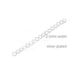 50pcs Stainless Steel 2 inch Soldered Extension Chain Silver Plated Extender Tail Chains for DIY Jewelry Making
