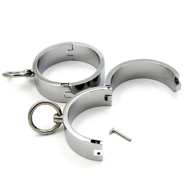 Metal Steel Ankle Wrist Cuff Handcuffs Restraints Slave BDSM Bondage Intimate Adult Game Sex Shop for Couples Sex Products
