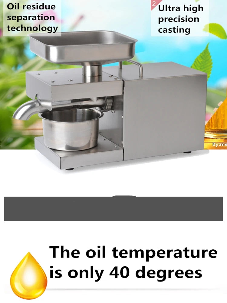 1500W 110V/220V Automatic Cold Press Oil Machine, Cold Press Machine, Sunflower Seeds Oil Extractor, Cold Press Extract
