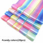 20 Rolls Halloween Nail Foils Gradient Transfer Paper Christmas Nail Art Stickers Stripe Floral Manicure Decals Nails Decoration