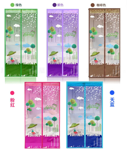 Mesh Door Curtain Magnetic Curtains Hands-free Anti Mosquito Insect Fly Bug Curtain Net Automatic Closing Window Screen Kitchen