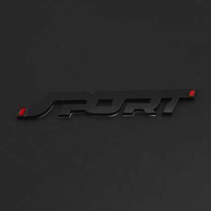 Car Accessories Sticker Styling Metal 3D Chrome Black Auto Car Trunk Racing Sport Word Letter Logo Emblem Badge Decal Sticker