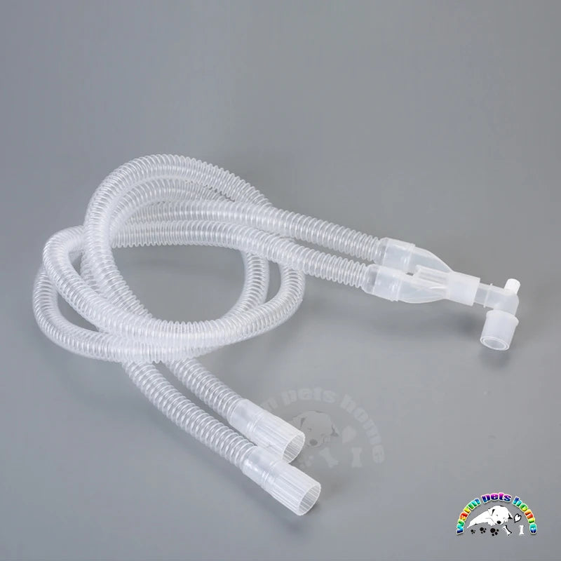 2pcs Anesthesia Breathing Circuit Corrugated Tube Anesthesia Ventilator Breathing Circuits Veterinary Equipment