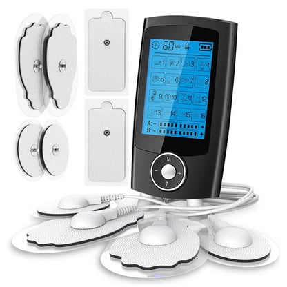 16 Mode Tens Machine Ems Electric Muscle Massage Stimulator Digital Electrostimulator Relaxation Body Pain Relief Electrodes Pad