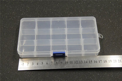 Yidensy 1pcs Square Transparent Plastic Storage Box Case 10/24 Slot Adjustable for Pills Jewelry Beads Earring Case Organizer
