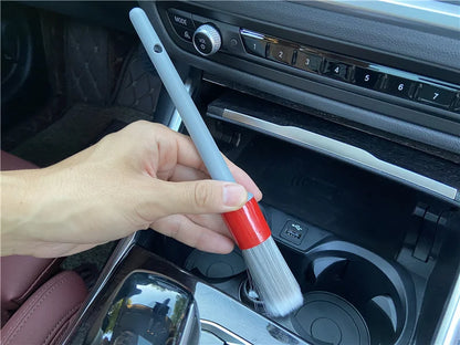 Lucullan Super Soft Synthetic Bristle Detailing Brushes Set PP Handle For Wheels,Tires, Engine Bay, Leather Seats, Door Panels