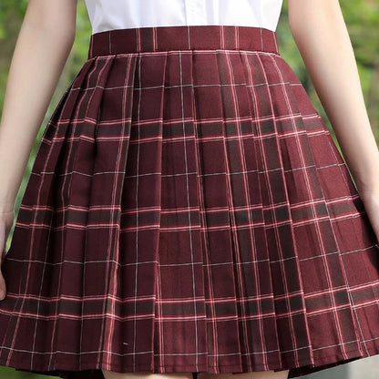 JMPRS Plaid Women Pleated Skirt Bow Knot Summer High Waist Preppy Girls Dance Mini Skirt Cute A Line Harajuku Sexy Japan Faldas