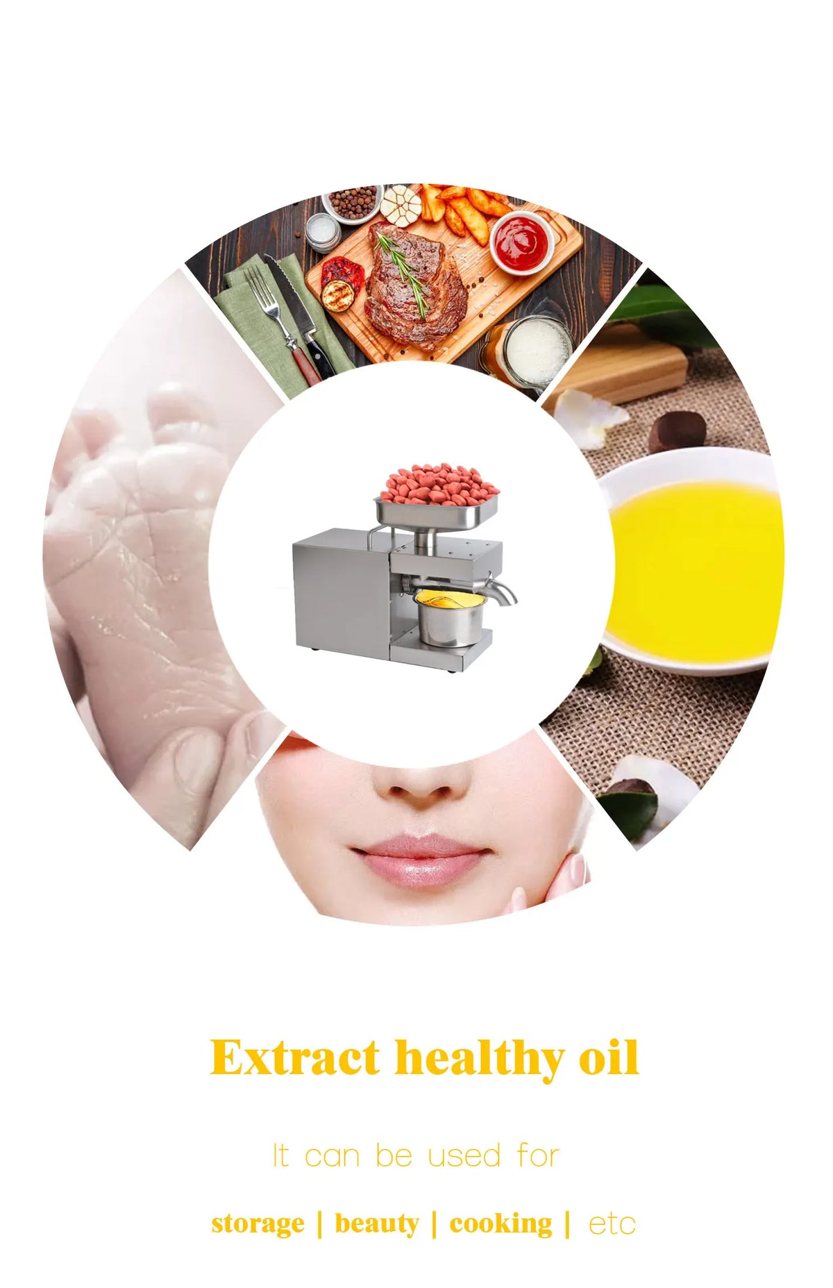 1500W 110V/220V Automatic Cold Press Oil Machine, Cold Press Machine, Sunflower Seeds Oil Extractor, Cold Press Extract
