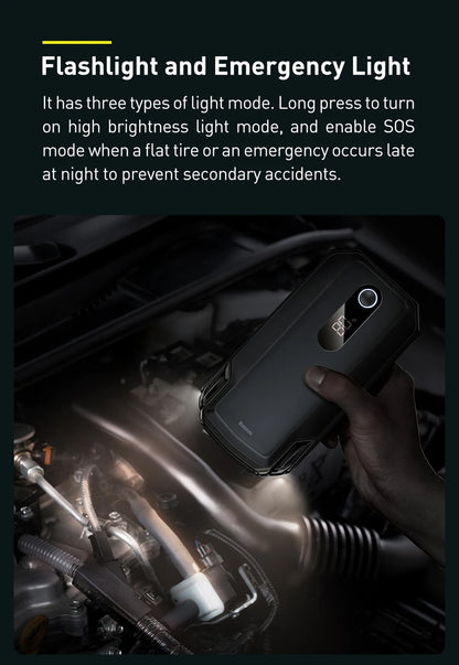 Baseus 2000A Car Jump Starter 20000mAh Power Bank Car Booster for Auto Battery Charger Petrol Diesel 12v Car Starter Device