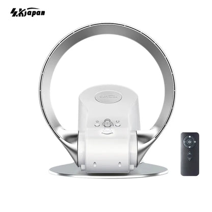 Electric Mute Fan with Remote Controlled Bladeless Powerful Soft Wind Wall Fan for Home Desktop Tower Fan 180 Deg Swinging
