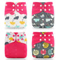 Happyflute New Desig Hot Sale 4Pcs OS Pocket Diaper Washable&Reusable Absorbent Ecological Diaper Cover Adjustable Baby Nappy