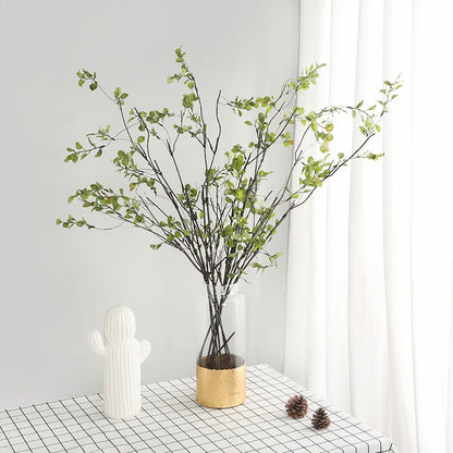 110cm Single Feel Autumn Leaf Plant Bouquet Artificial Flowers Plastic Floor Wedding Arrangement Withered Rattan decoration