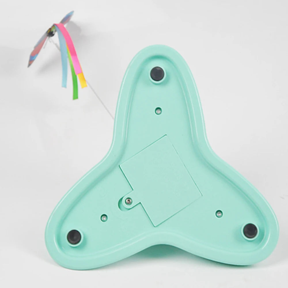 Electric Automatic Rotating Cat Toy Colorful Fluttering Butterfly Shape Funny Kitten Puppy Interactive Playing Toys Accessories