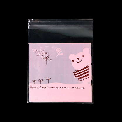 50/100 pcs 10x13cm Opp Self-Stick Transparent Packing Bear Owl Cookie Candy Wedding Birthday Christmas Party Gift Bag Wholesale