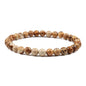 Charm Bracelet Natural Stone Beads 6/8/10mm Volcanic Lava Tiger Eye Beads Elastic Bracelets For Men Women Jewelry pulsera hombre