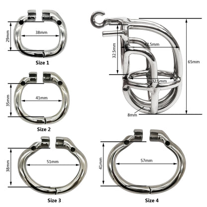 Ergonomic Stainless Steel Stealth Lock Male Chastity Device,Cock Cage,Penis Lock,Cock Ring,Chastity Belt,S056