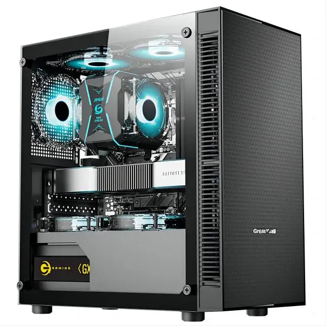 AOTESIER Gaming PC Core I7 CPU With 8G /16G RAM 256G SSD HD4600 ATX/ITX/M-ATX Full View Side Panel Temper Glass Front PC Gamer
