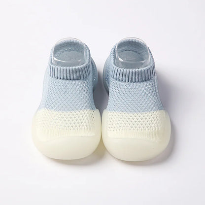Baby Socks Shoes Kids Toddler First Walkers Soft Non-Slip Sole Knit Breathable Rubber Floor Shoes for Boys & Girls