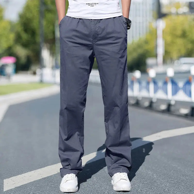 Cotton Cargo Trousers Men Work Pants Sports Casual Jogging Training High Quality Overalls Korean Plus Size Loose Straight Pants