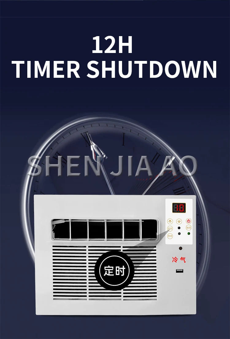 220V Mobile Small Air Conditioner 7m²Space Drainage-free Remote Control Power Saving Mini Cooling Heating Air Refrigerator 400W