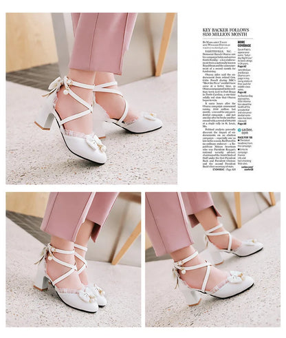 7-15 Years Old Girls High Heels Shoes Pink White Princess Girls Dress Shoes Summer Girls Party Shoes  X#12/10D50