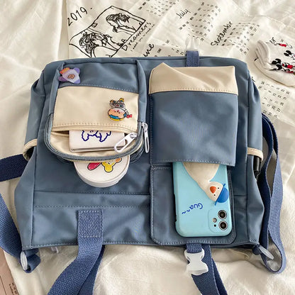 Nylon Waterproof Canvas Women Handbags Shoulder Bag Japanese Ladies Messenger Bag Student School Crossbody Bags for Girl Satchel