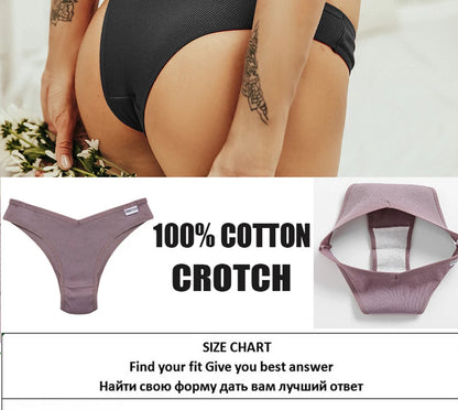 5PCS/Set Cotton Lingerie Panties Sexy Underwear Women Briefs Tangas Female Underpants Pantys Thong Panties Bikini Solid 13 Color