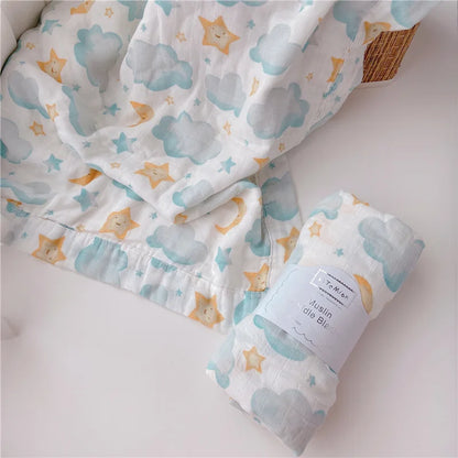 Baby Swaddle Wrap Cotton Muslin Blankets for Newborn Babies Accessories Infant Receiving Blanket Swaddle Soft Gauze Bath Towel