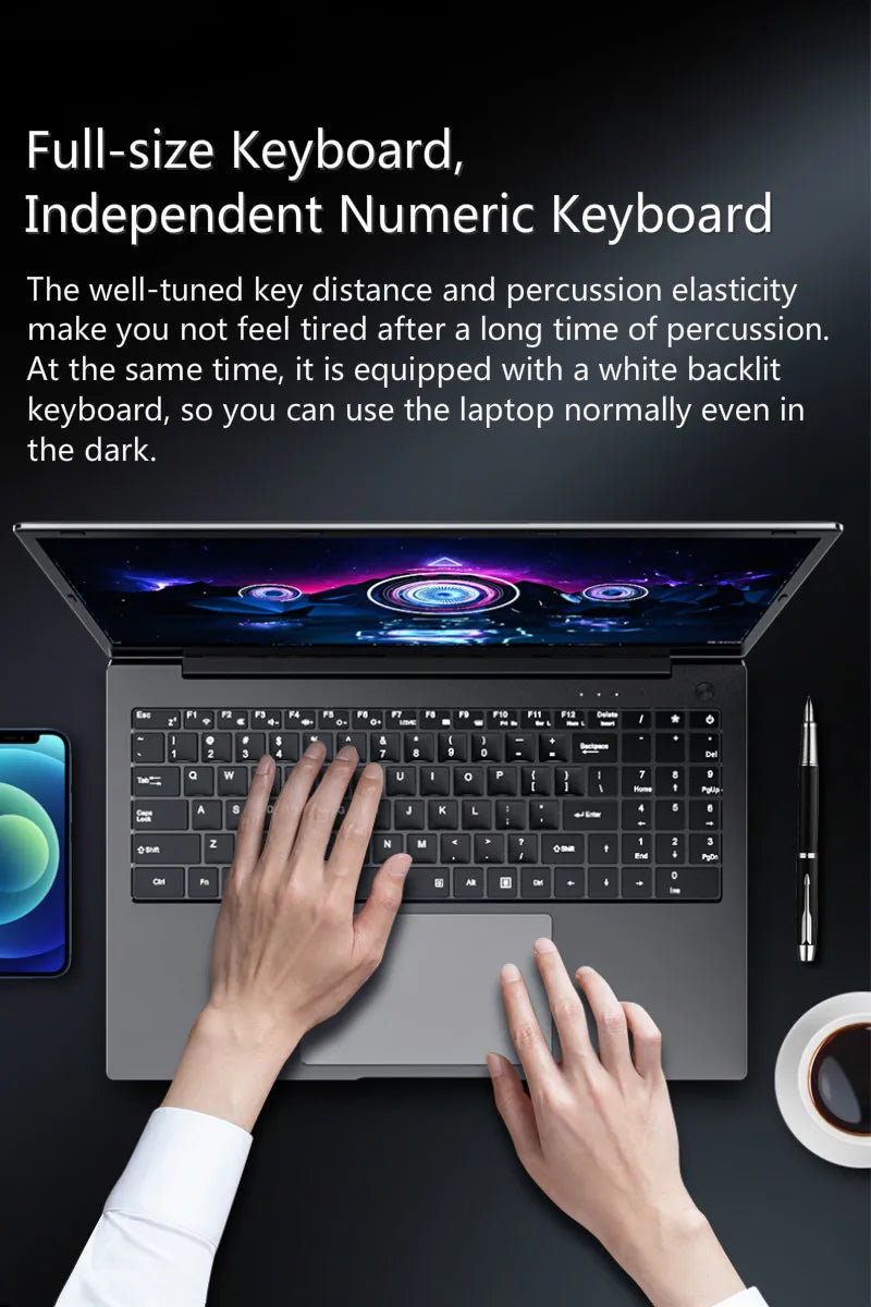 12th Gen i7 i5 15.6 Inch IPS Gaming Laptop i9 10880H i7 1260P NVIDIA MX550 2G NVMe Windows 11/10 Fingerprint Ultrabook Notebook