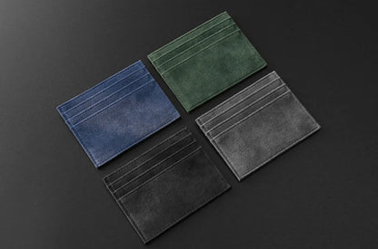 YMW ALCANTARA Card Holder Women & Man Turn fur Luxury Artificial Leather Slim Card Mini Wallet Small Thin Card Package