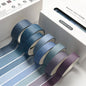JIANWU 8pcs/set Retro Solid Color Basic Decoration Washi Tape Set DIY Scrapbook Cute Sticker Kawaii Masking Tape School Supplies