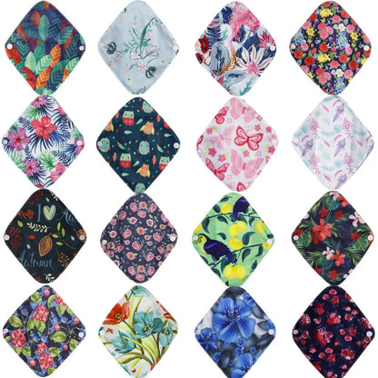 10Pcs Reusable Pads Bamboo Charcoal Pads Sanitary Pads Washable Panty Liner Mama Maternity Menstrual Cotton Pads