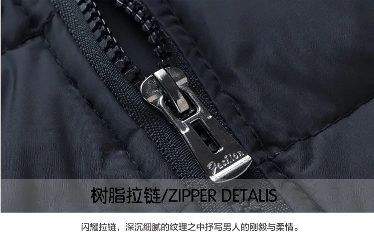 Quality Stand Collar Winter Duck Down Coats Men Warm Light Down Jackets Male Father's Down Coat Fashion Puffer Jackest  JK-826